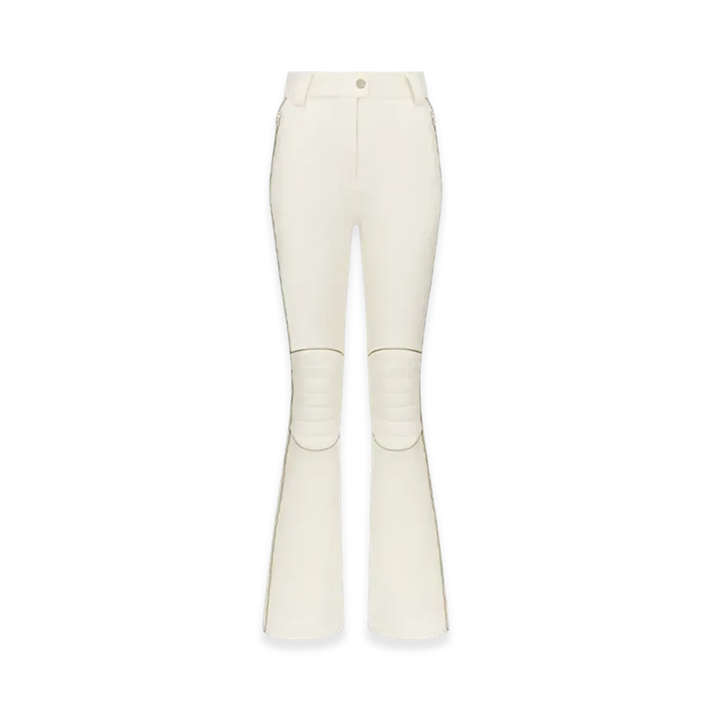 Dior Women's Dioralps Flared Ski Pants Technical Stretch Fabric "White/Gold"