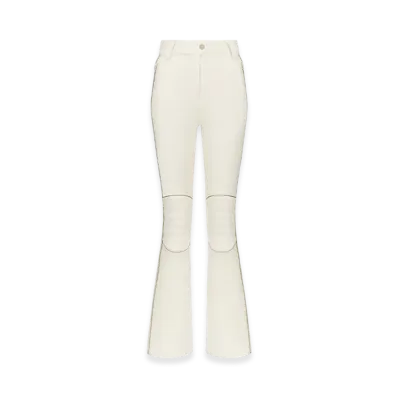 Dior Women's Dioralps Flared Ski Pants Technical Stretch Fabric "White/Gold"