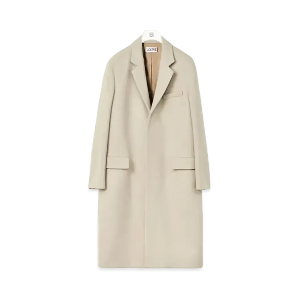 LOEWE Single Breasted Coat In Wool "Quartz"