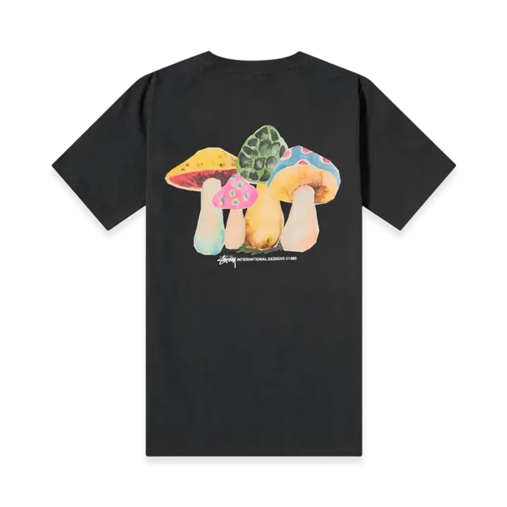 Stussy Shrooms Tee "Black"