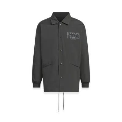adidas College Pack Loose Fit Brushed Tricot Lined Woven Coach Jacket "Carbon"