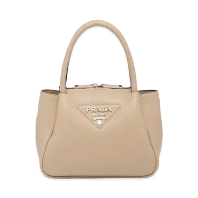 PRADA Leather Mini Handbag "Sand"