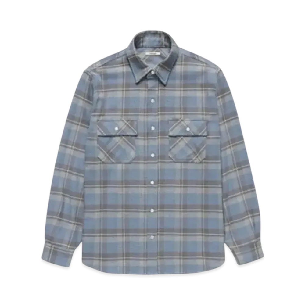 JJJJound Plaid Flannel Shirt "Blue"