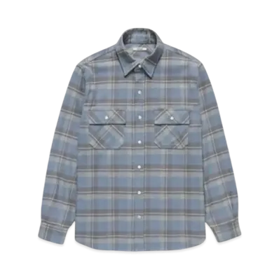 JJJJound Plaid Flannel Shirt "Blue"