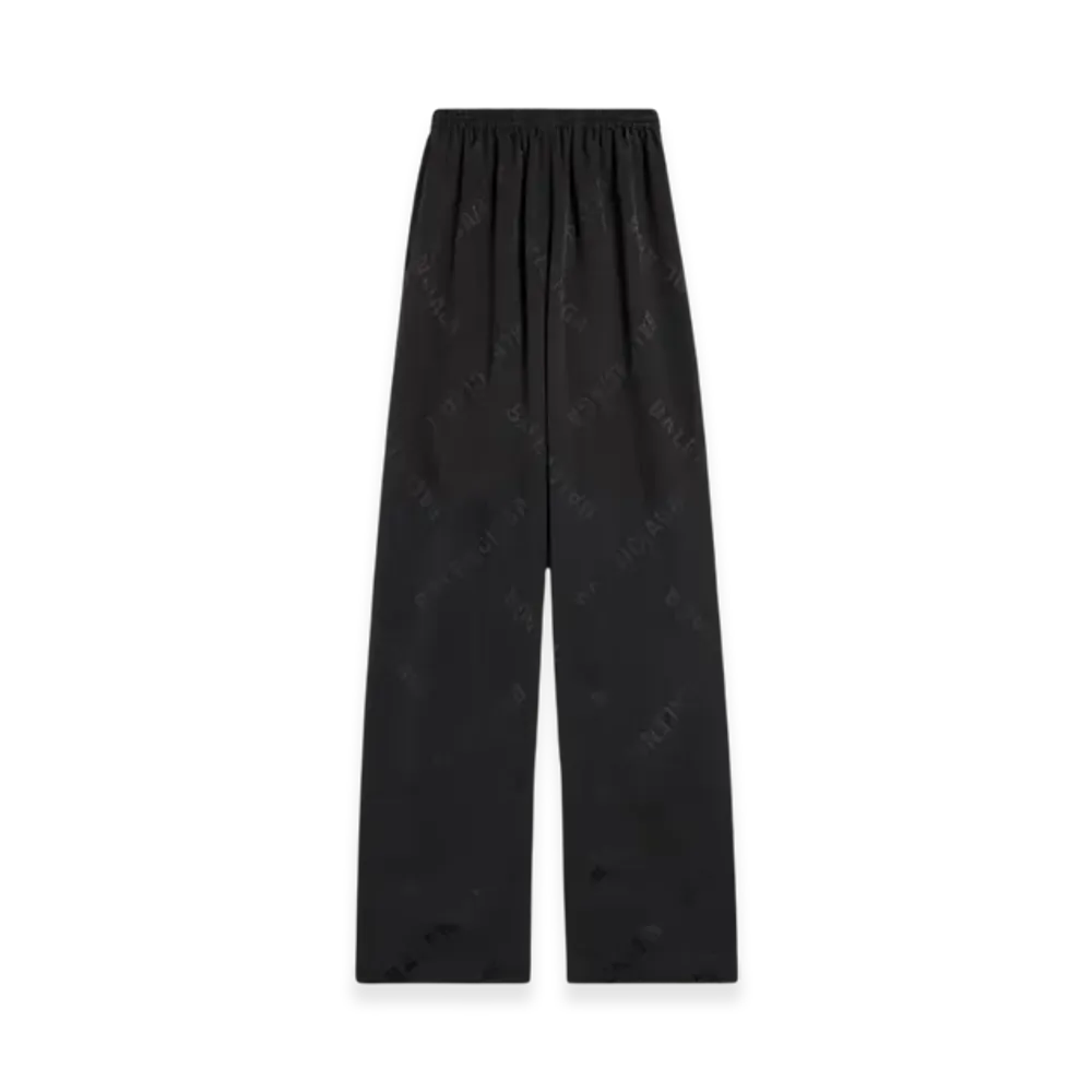 BALENCIAGA Women's Bal Diagonal Allover Fluid Tracksuit Pants "Black"