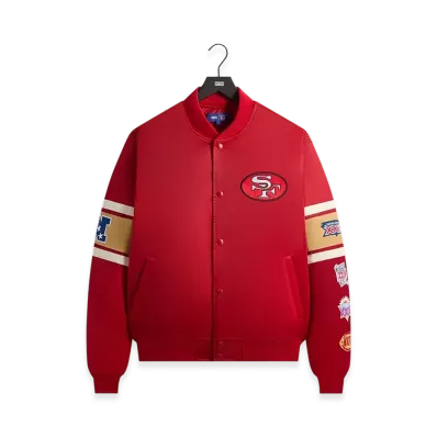 Kith x the NFL San Francisco 49ers Satin Bomber Jacket "Present"