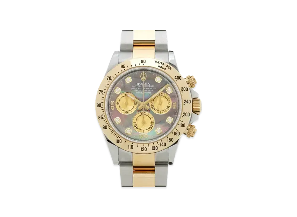 ROLEX Cosmograph Daytona 8P Diamonds "Black Shell/Stainless Steel/Yellow Gold"