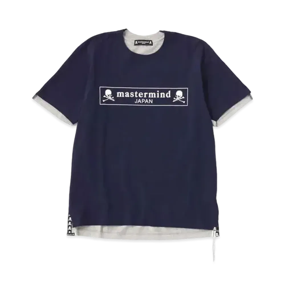 mastermind JAPAN Box Tee "Navy Top Gray"