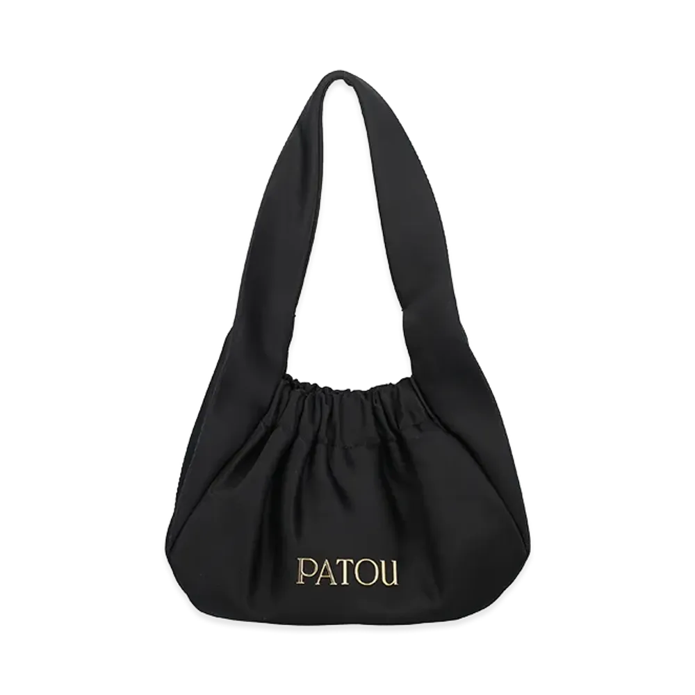 PATOU Women's Satin Le Biscuit Handbag "Black"