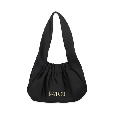 PATOU Women's Satin Le Biscuit Handbag "Black"