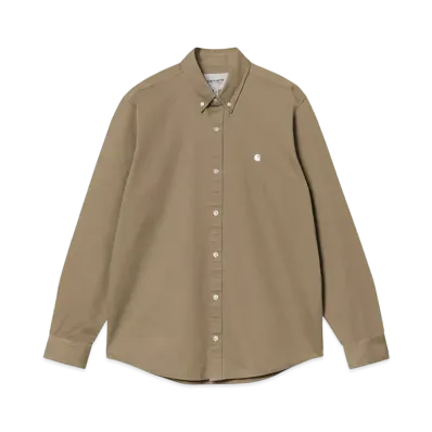 Carhartt WIP L/S Madison Shirt "Leather/White"