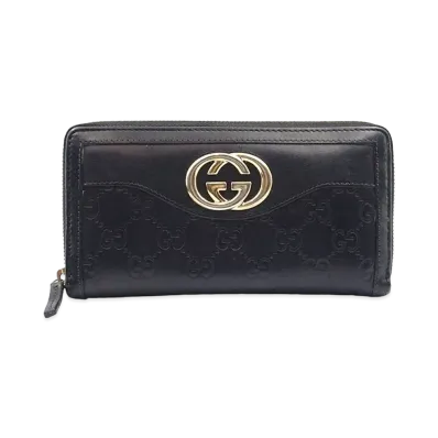 GUCCI Guccissima Sukey Round Zip Wallet