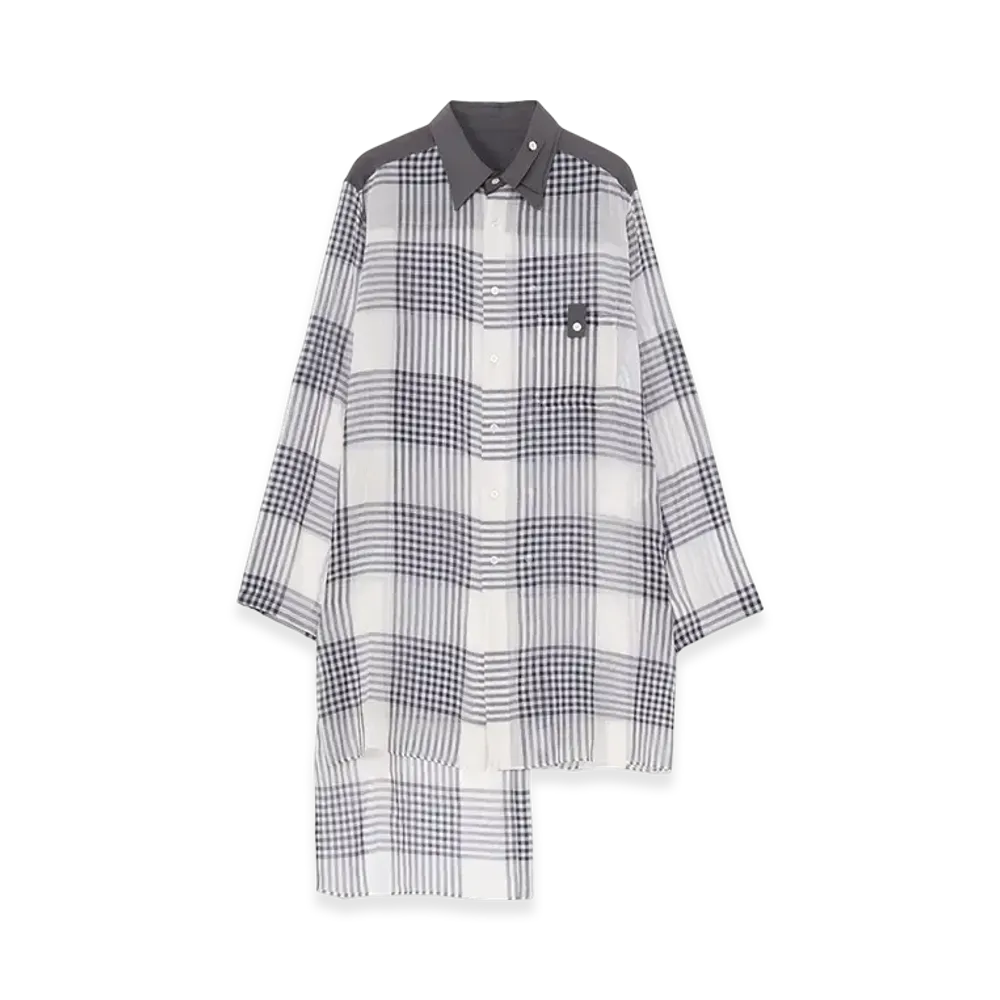 Yohji Yamamoto POUR HOMME Piece Unique/Aoyama Hand-Woven Cardigan Spare Collar Blouse "White"