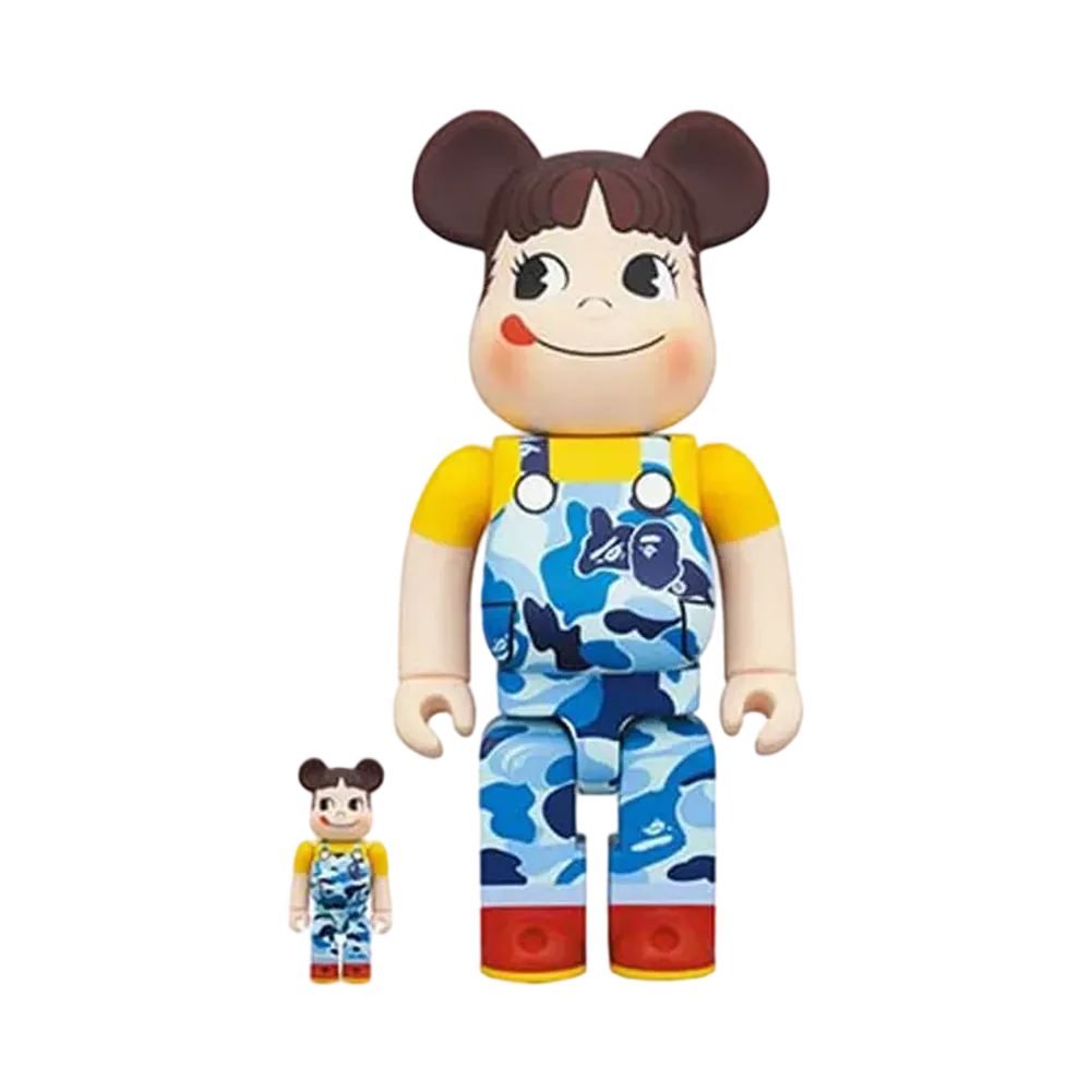 Bearbrick BAPE Peko-chan Blue 100% & 400%