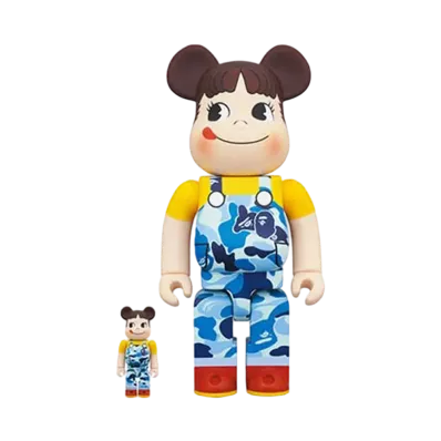 Bearbrick BAPE Peko-chan Blue 100% & 400%