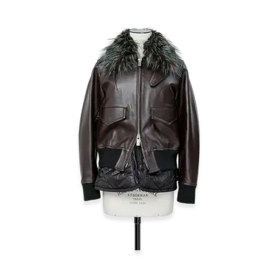 sacai Leather Blouson "Brown"
