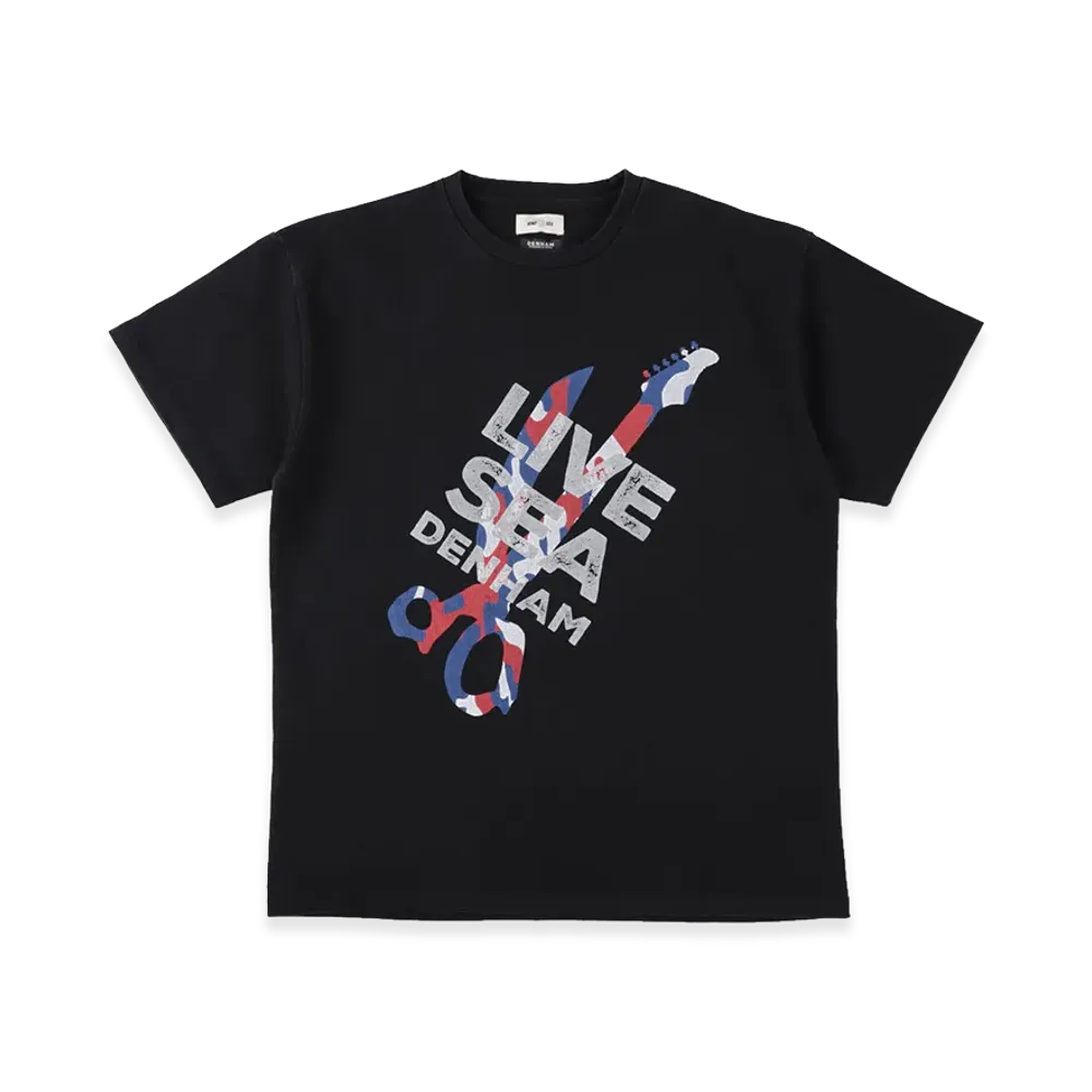 WIND AND SEA x DENHAM Live Sea Denham Tee "Black"