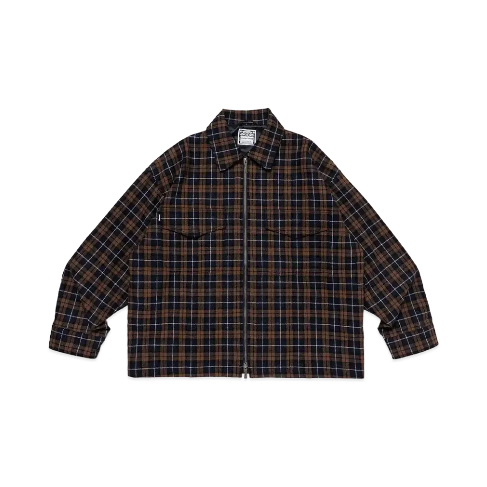 Wasted Youth Zip Up Shirt "Navy"
