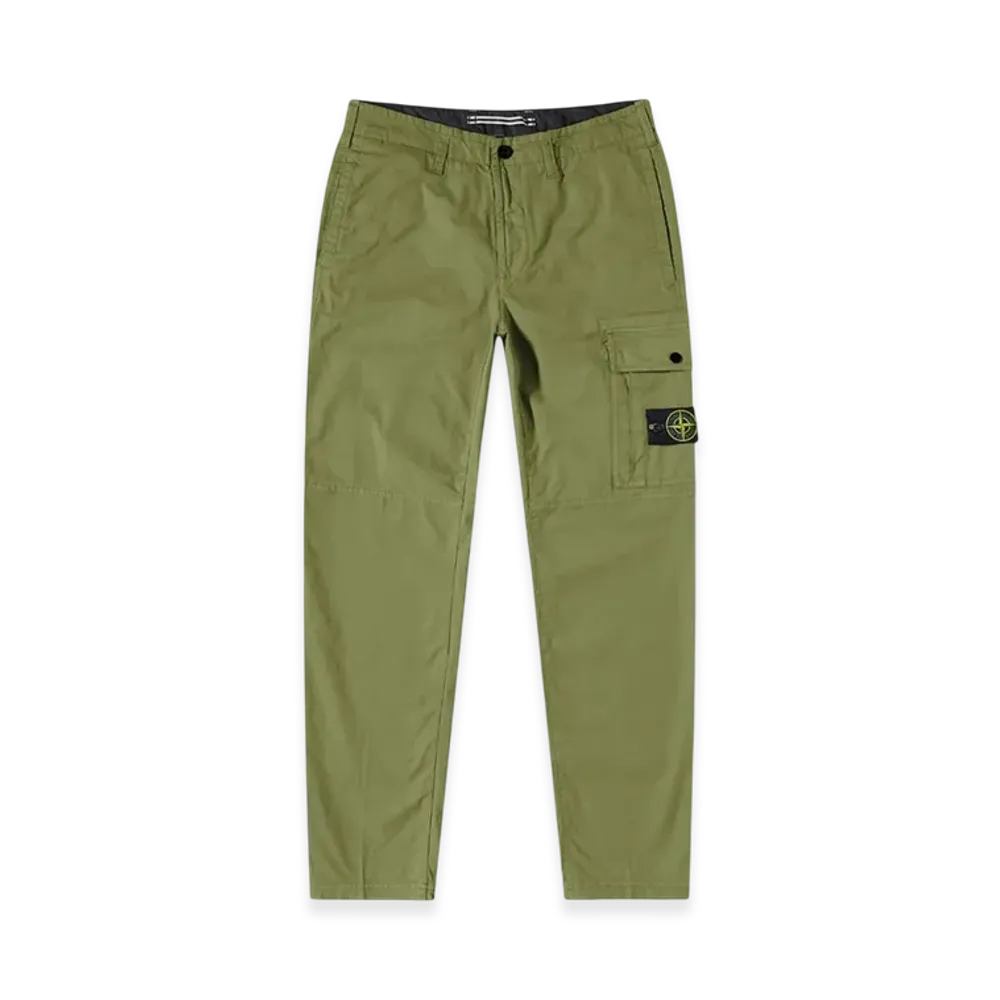 Stone Island 32419 Supima Cotton Twill Stretch-TC Cargo Pants Olive Green - 22SS "Olive Green"