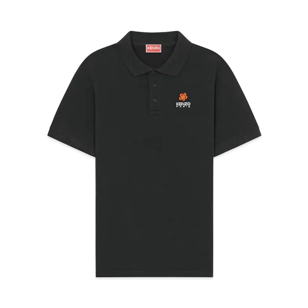 KENZO 'BOKE FLOWER' Crest Polo-shirt "Black"