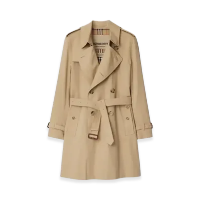 Burberry Mid-length Kensington Heritage Trench Coat "Honey"