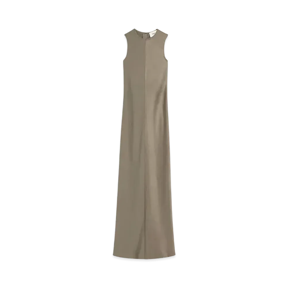 AMI PARIS Long Straight Dress "Cendre"