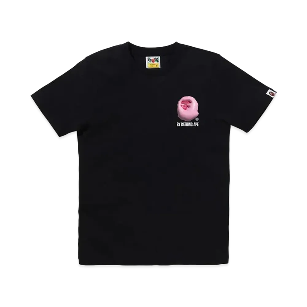 A BATHING APE 3D Art Ape Head Tee "Black/Pink"