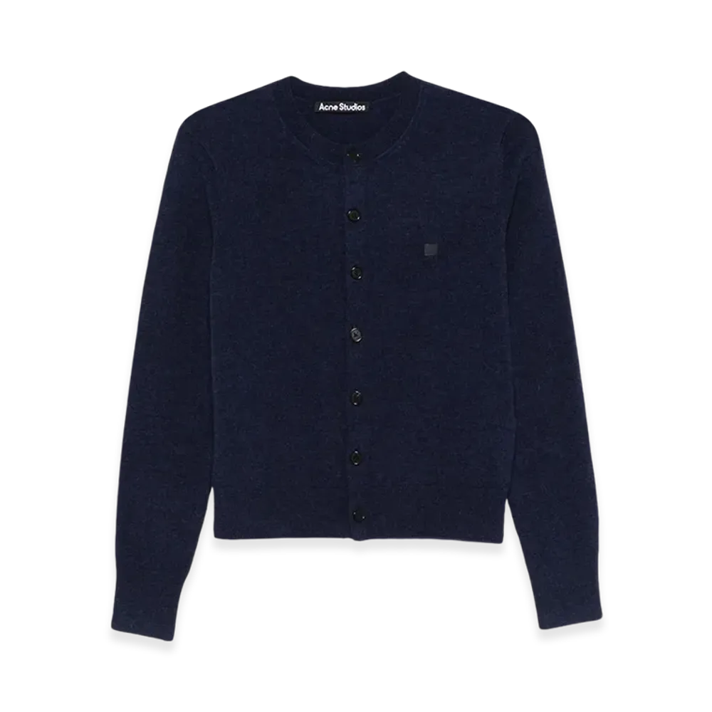 Acne Studios Yak Wool Fitted Fit Cardigan "Navy Melange"