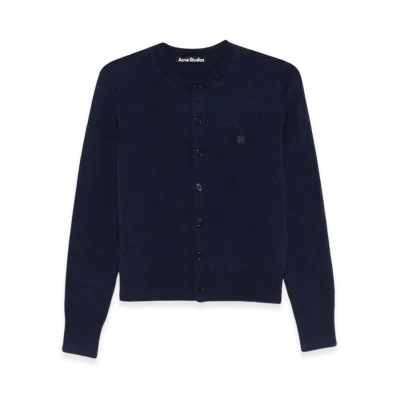 Acne Studios Yak Wool Fitted Fit Cardigan "Navy Melange"