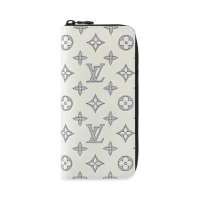Louis Vuitton Zippy Vertical Wallet Monogram Shadow "Blanc"