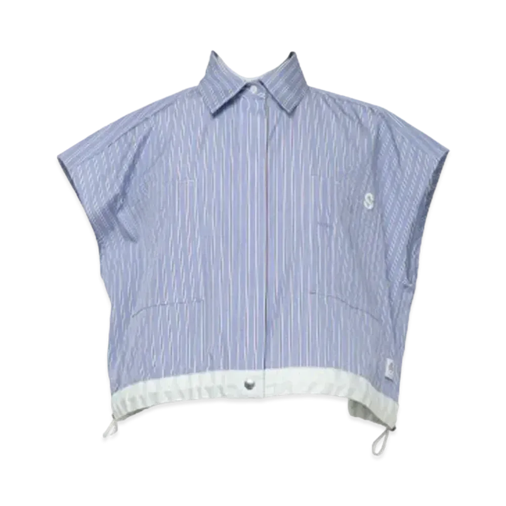 sacai Thomas Mason S Cotton Poplin Shirt "Light Blue Stripes"