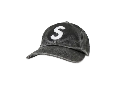 Supreme Pigment Coated S Logo 6-Panel "Black"