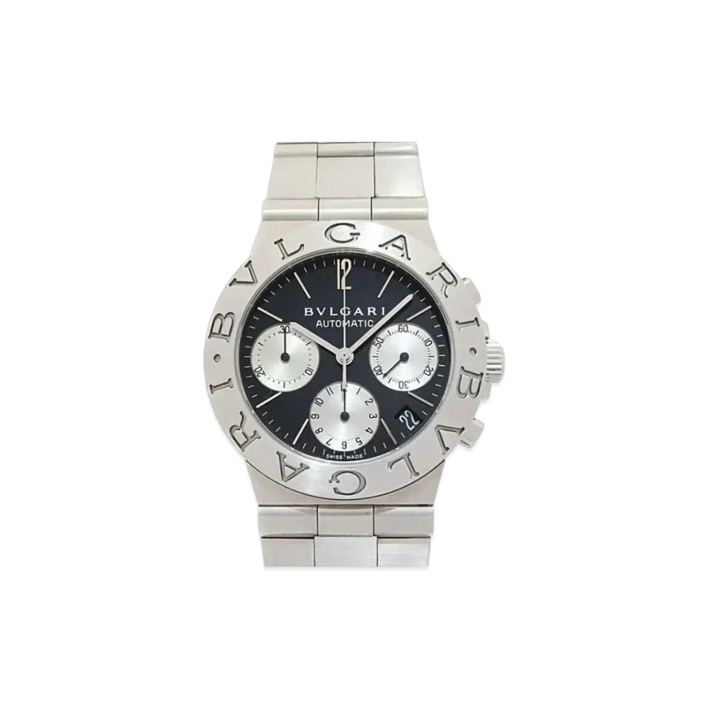 BVLGARI Diagono Sports Chronograph "Black/Silver/Stainless Steel/Silver"