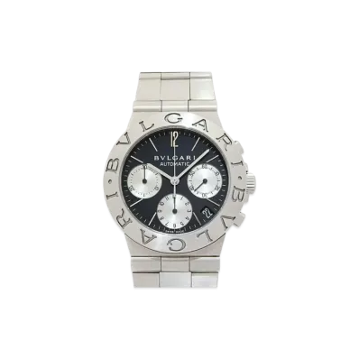BVLGARI Diagono Sports Chronograph "Black/Silver/Stainless Steel/Silver"