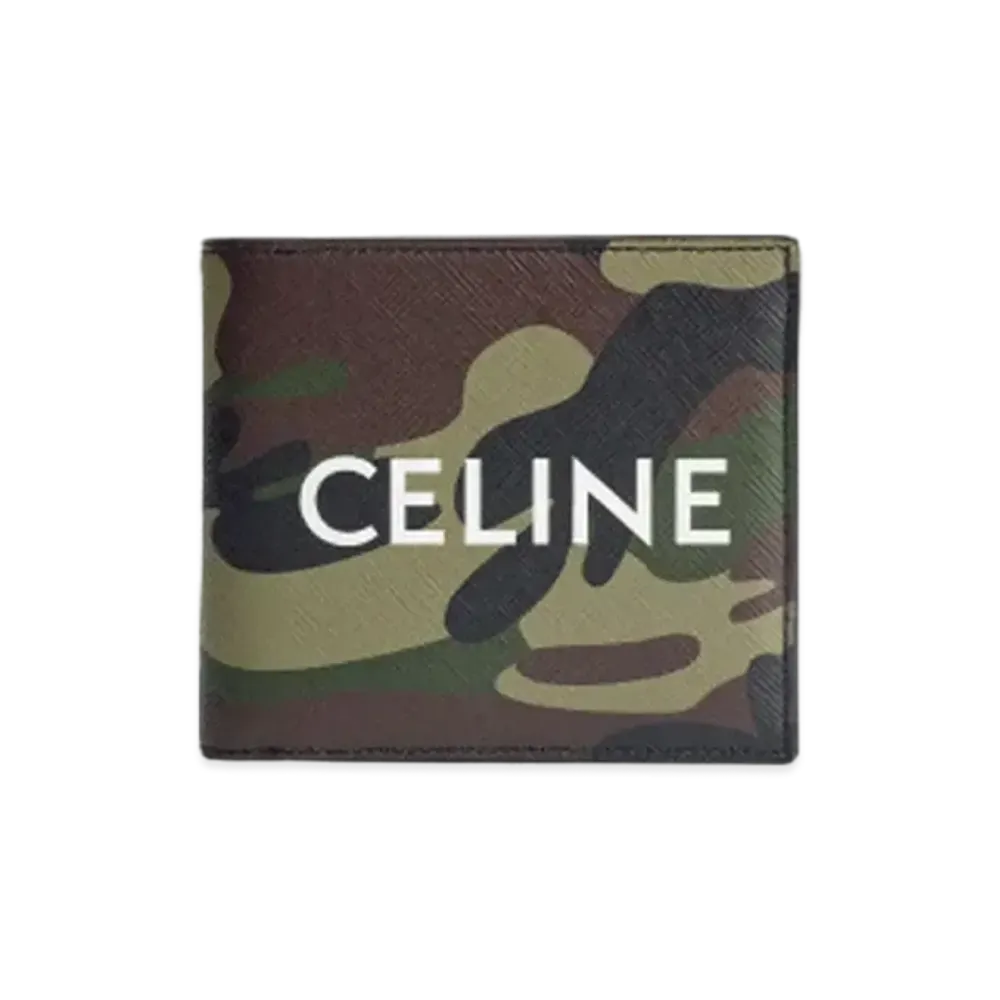 CELINE Bi-Fold Wallet With Coin In Calfskin "Khaki"