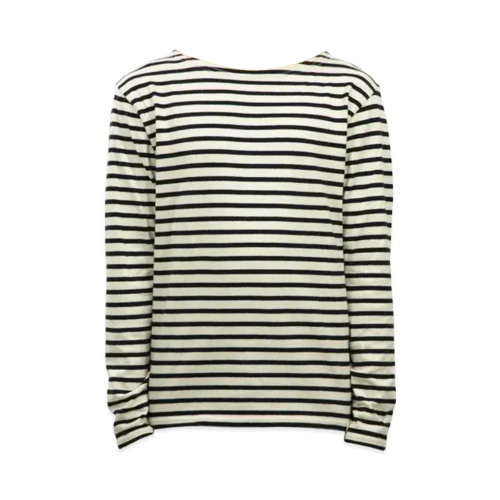 Polo Ralph Lauren Denim&Supply Striped Cotton Jersey Pullover "White/Black"