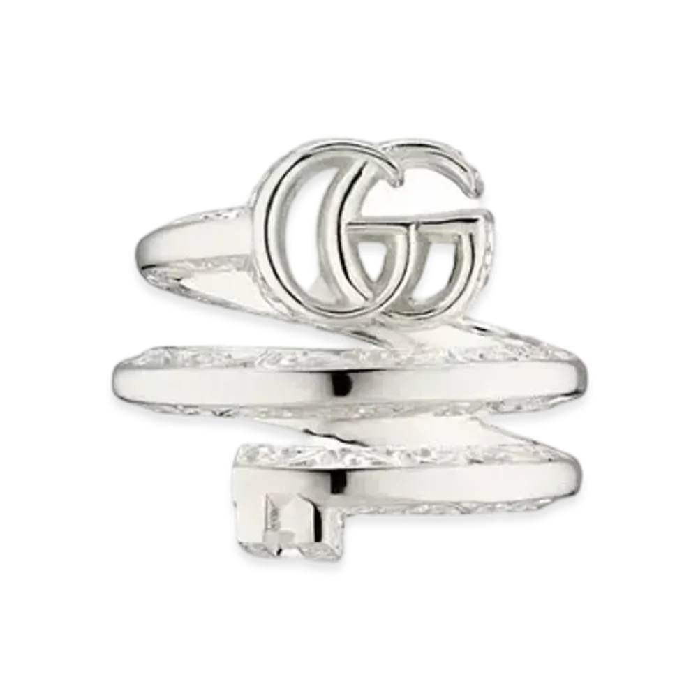 GUCCI GG Mamonkey Double Band Ring "Silver"