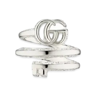GUCCI GG Mamonkey Double Band Ring "Silver"