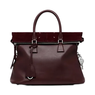 Maison Margiela Women's 5AC Soft Medium Shoulder Bag "Bordeaux"