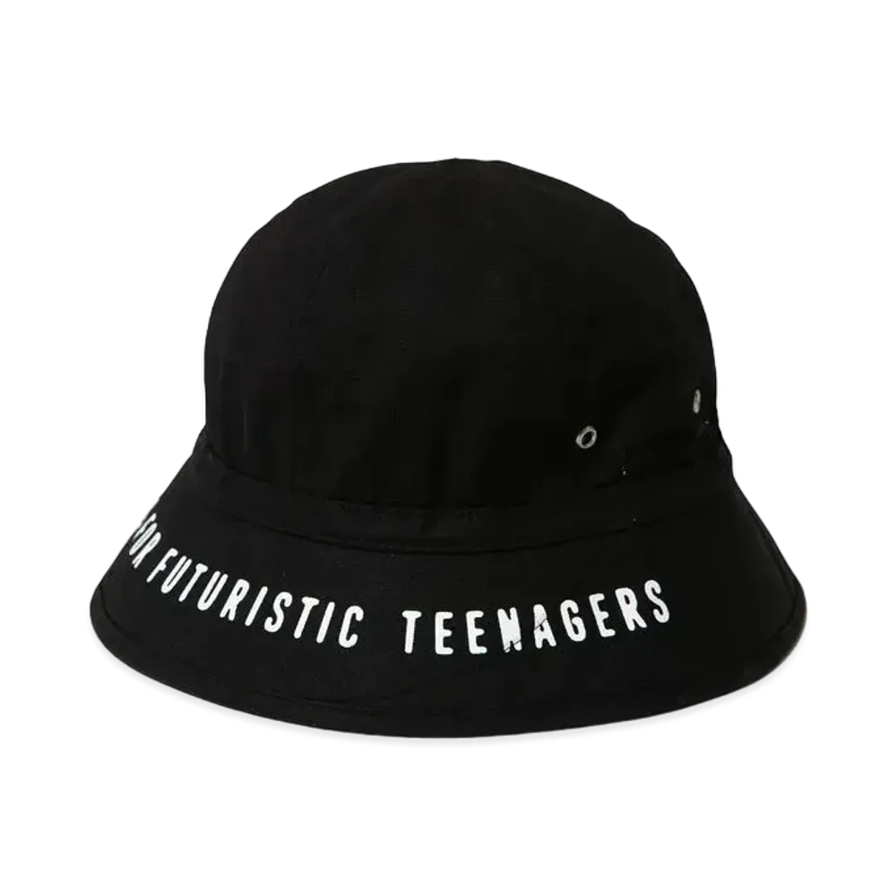 HUMAN MADE RIP-STOP ROUND BUCKET HAT "Black"