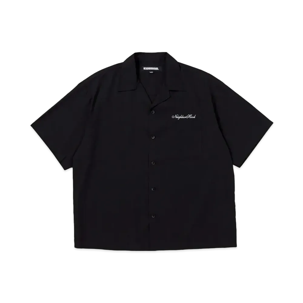 NEIGHBORHOOD Solid-Color Hawaiian Shirt SS "Black"