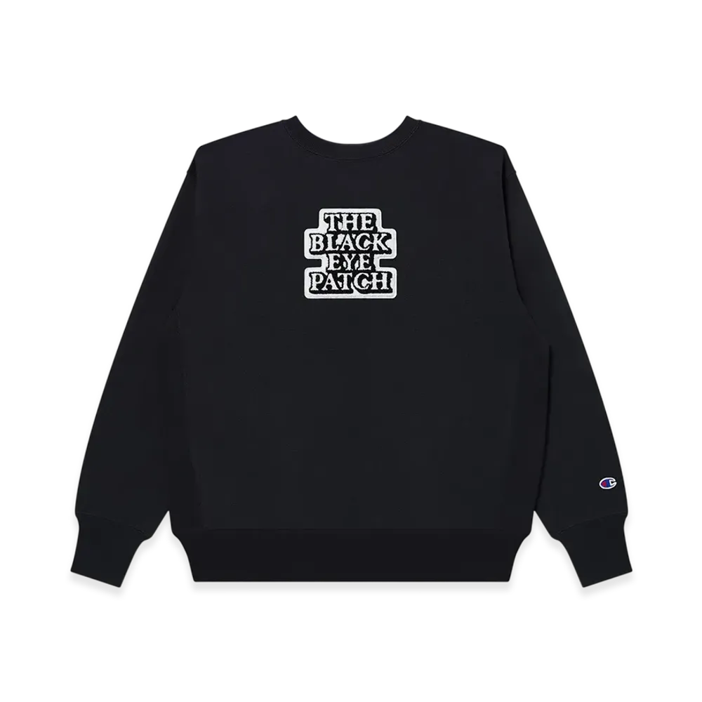 BlackEyePatch x Champion OG Label Crew Sweat "Black"