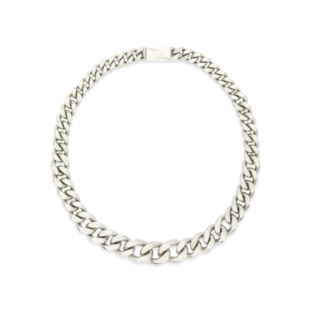 Jil Sander Necklace Handcrafted Brass Necklace With Chain Design "Silver"