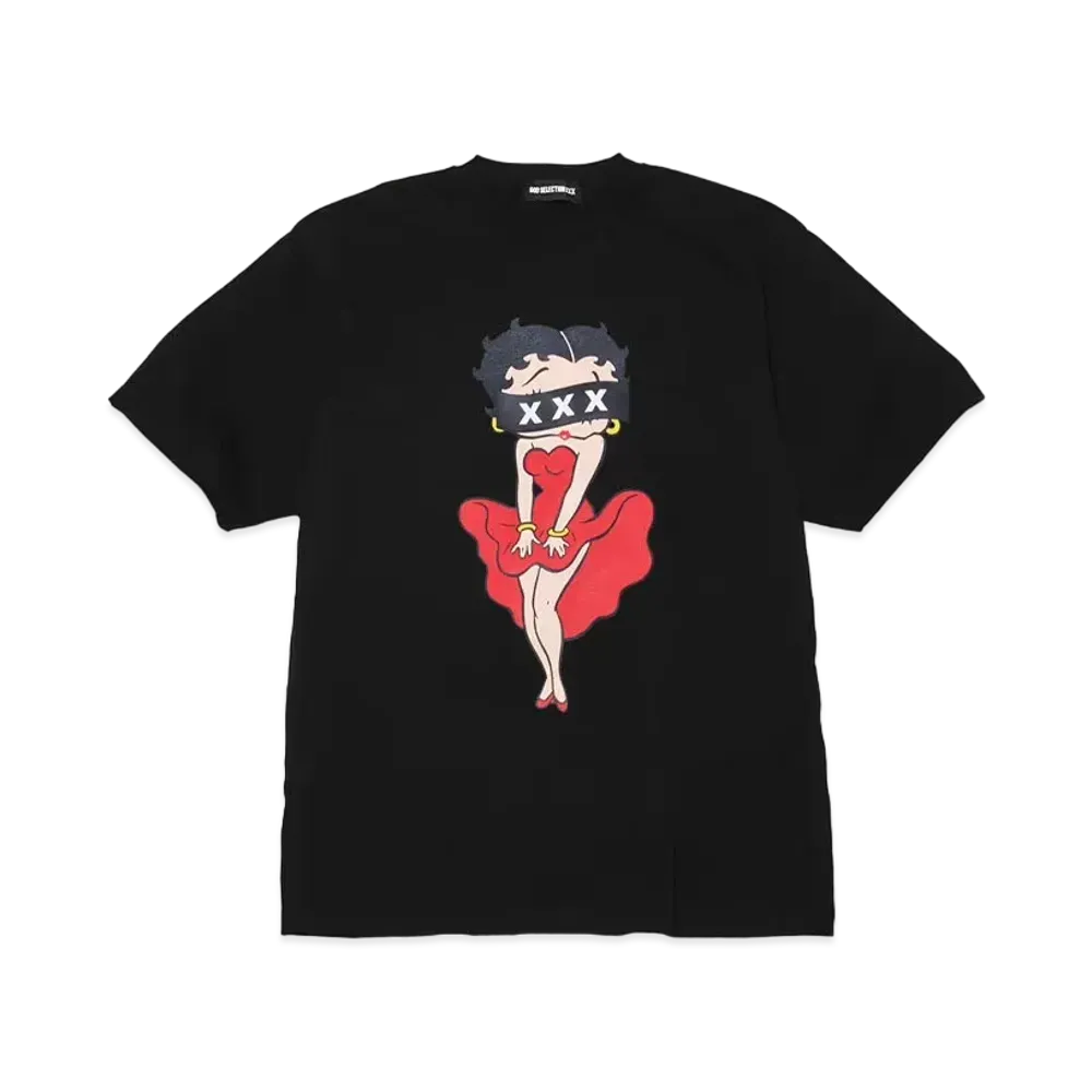 GOD SELECTION XXX x Betty Boop T-shirts GX-A24-BBST-02 "Black"