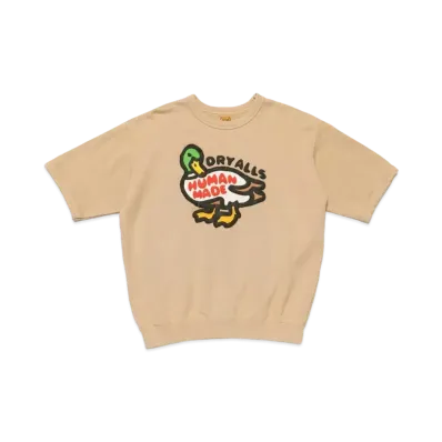 HUMAN MADE SHORT SLEEVE SWEATSHIRT "Tan"