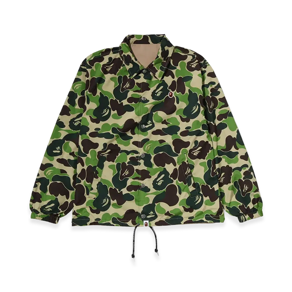 A BATHING APE ABC Camo Revrsible Coach Jacket "Green"
