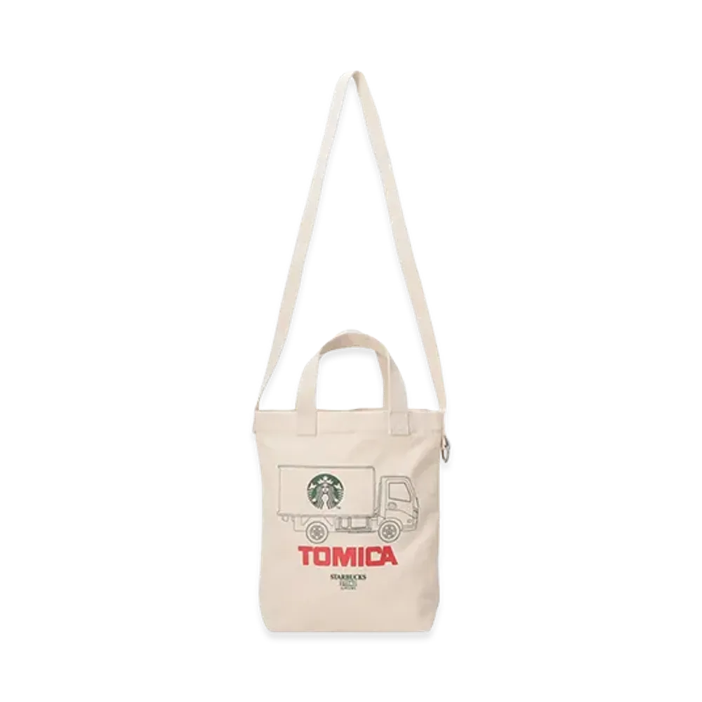 STARBUCKS STAND by BEAMS TOMICA Truck Print Kids Tote Bag "Beige"