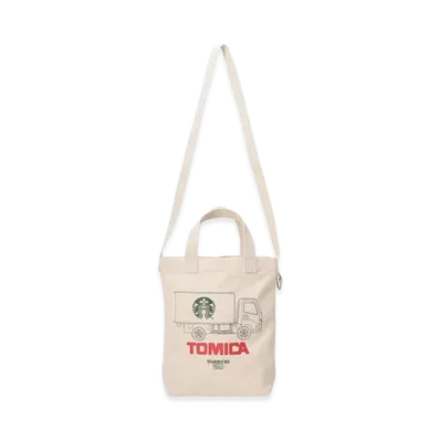 STARBUCKS STAND by BEAMS TOMICA Truck Print Kids Tote Bag "Beige"
