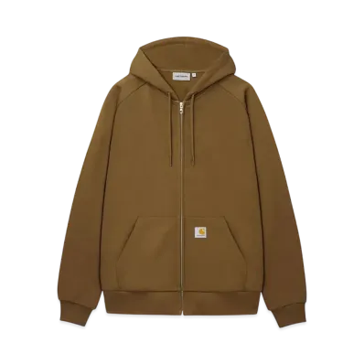 Carhartt WIP Hooded Square Label Jacket "Coffee Liqueur"