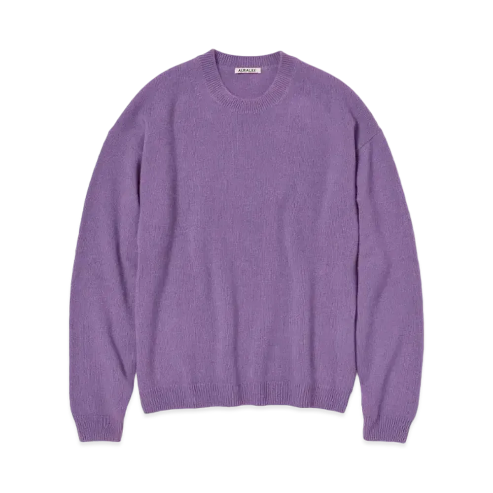 AURALEE Baby Cashmere Knit P/O "Purple"